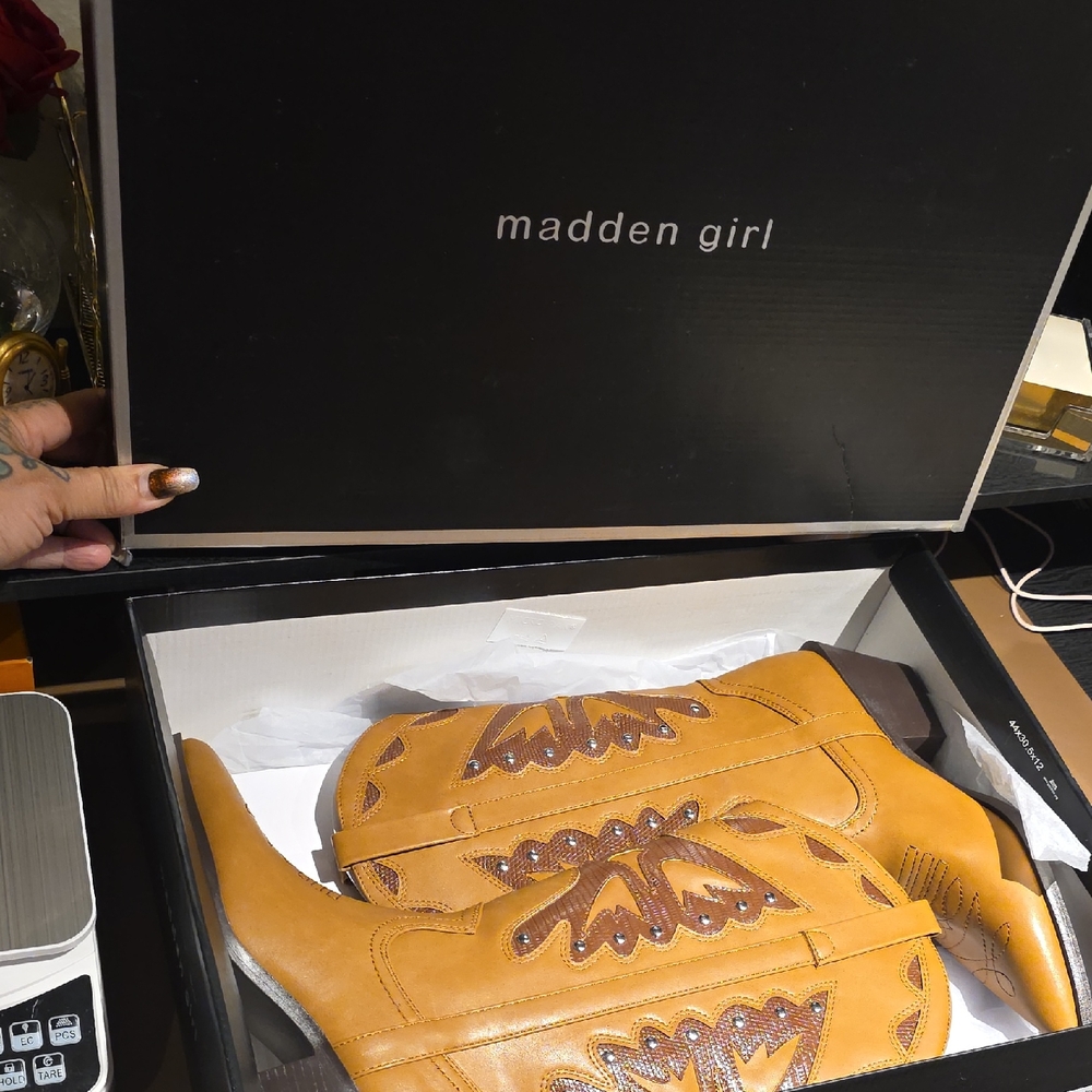 Madden Girl Mustard Western Boots